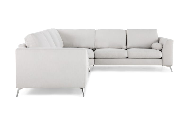 Ocean Lyx 5-seters Vendbar L-formet Hjørnesofa i Stoff - Lys grå - Møbler - Sofaer - Hjørnesofa