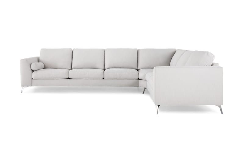 Ocean Lyx 5-seters Vendbar L-formet Hjørnesofa i Stoff - Lys grå - Møbler - Sofaer - Hjørnesofa
