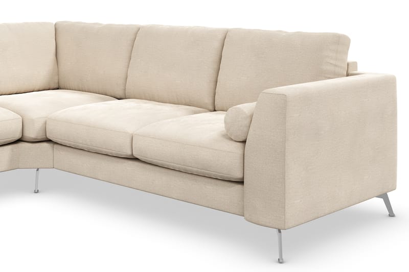 Ocean Lyx Hjørnesofa Vendbar - Beige/Fløyel - Hjørnesofa