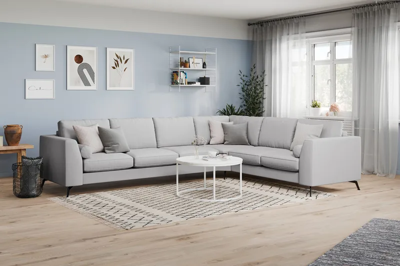 Ocean Lyx Hjørnesofa Vendbar - Lingrå - Møbler - Sofaer - Hjørnesofa