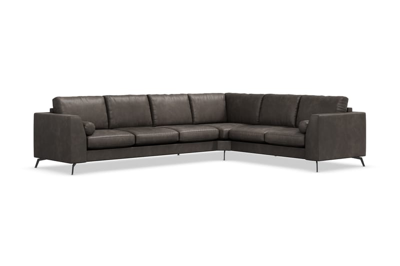 Ocean Lyx Hjørnesofa Vendbar - Svart/Lær - Møbler - Sofaer - Hjørnesofa