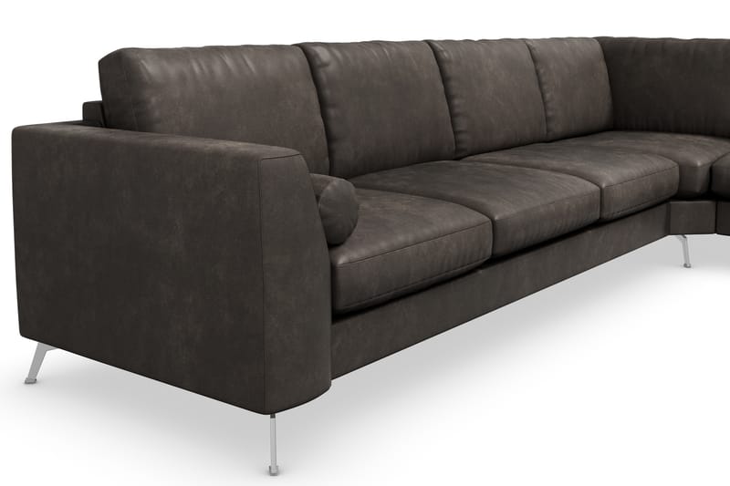Ocean Lyx Hjørnesofa Vendbar - Svart/Lær - Møbler - Sofaer - Hjørnesofa