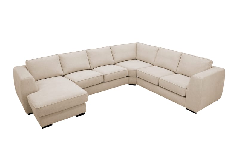 Optus 5-seters hjørnesofa med vendbar divan - Beige - Møbler - Sofaer - Hjørnesofa - Hjørnesofa med divan