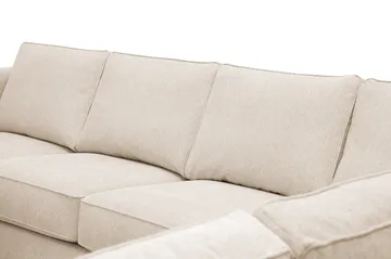Optus 5-seters hjørnesofa med vendbar divan - Beige - Møbler - Sofaer - Hjørnesofa - Hjørnesofa med divan