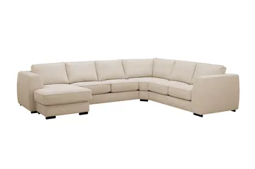 Optus 5-seters hjørnesofa med vendbar divan - Beige - Møbler - Sofaer - Hjørnesofa - Hjørnesofa med divan