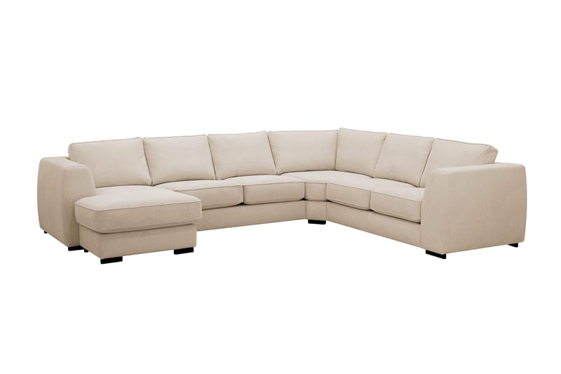 Optus 5-seters hjørnesofa med vendbar divan - Beige - Møbler - Sofaer - Hjørnesofa - Hjørnesofa med divan