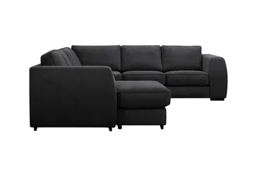 Optus 5-seters hjørnesofa med vendbar divan - Svart - Møbler - Sofaer - Hjørnesofa - Hjørnesofa med divan