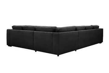 Optus 5-seters hjørnesofa med vendbar divan - Svart - Møbler - Sofaer - Hjørnesofa - Hjørnesofa med divan