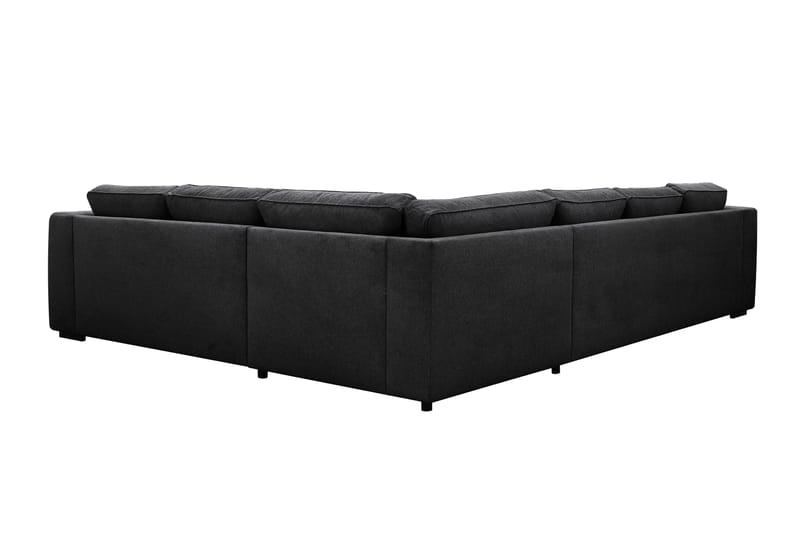 Optus 5-seters hjørnesofa med vendbar divan - Svart - Møbler - Sofaer - Hjørnesofa - Hjørnesofa med divan