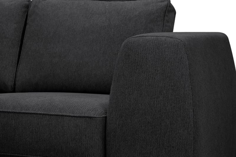 Optus 5-seters hjørnesofa med vendbar divan - Svart - Møbler - Sofaer - Hjørnesofa - Hjørnesofa med divan