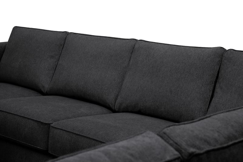 Optus 5-seters hjørnesofa med vendbar divan - Svart - Møbler - Sofaer - Hjørnesofa - Hjørnesofa med divan