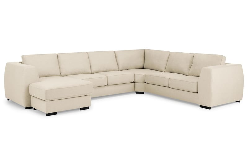 Optus 5-seters Vendbar U-formet Hjørnesofa med Divan i Stoff - Beige - Møbler - Sofaer - Hjørnesofa - Hjørnesofa med divan