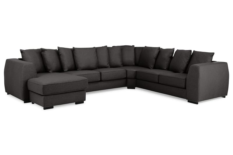 Optus 5-seters Vendbar U-formet Hjørnesofa med Divan i Stoff - Mørk grå - Møbler - Sofaer - Hjørnesofa - Hjørnesofa med divan