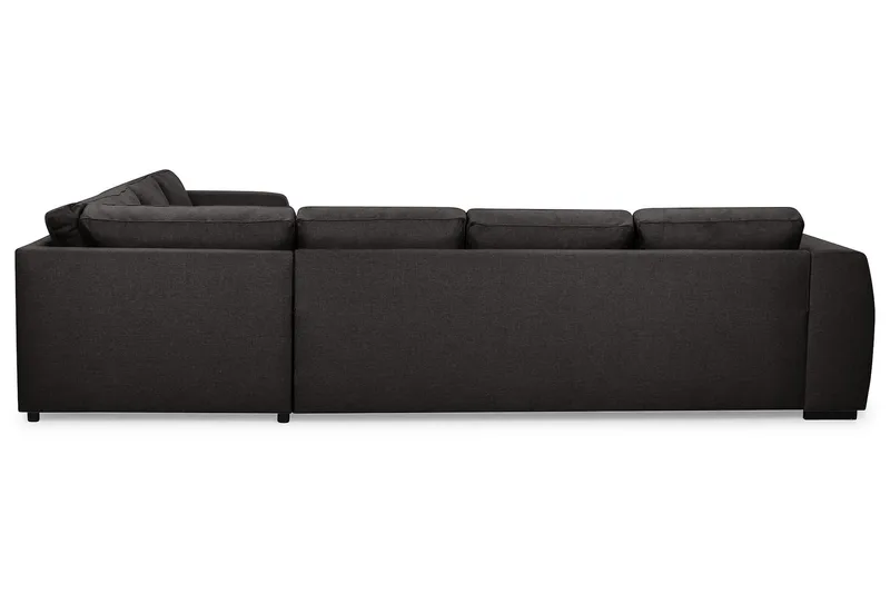 Optus 5-seters Vendbar U-formet Hjørnesofa med Divan i Stoff - Mørk grå - Møbler - Sofaer - Hjørnesofa - Hjørnesofa med divan