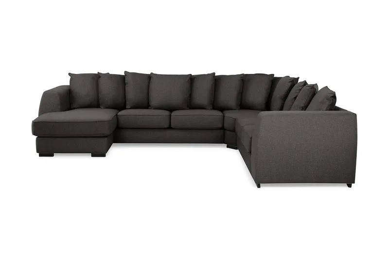 Optus 5-seters Vendbar U-formet Hjørnesofa med Divan i Stoff - Mørk grå - Møbler - Sofaer - Hjørnesofa - Hjørnesofa med divan