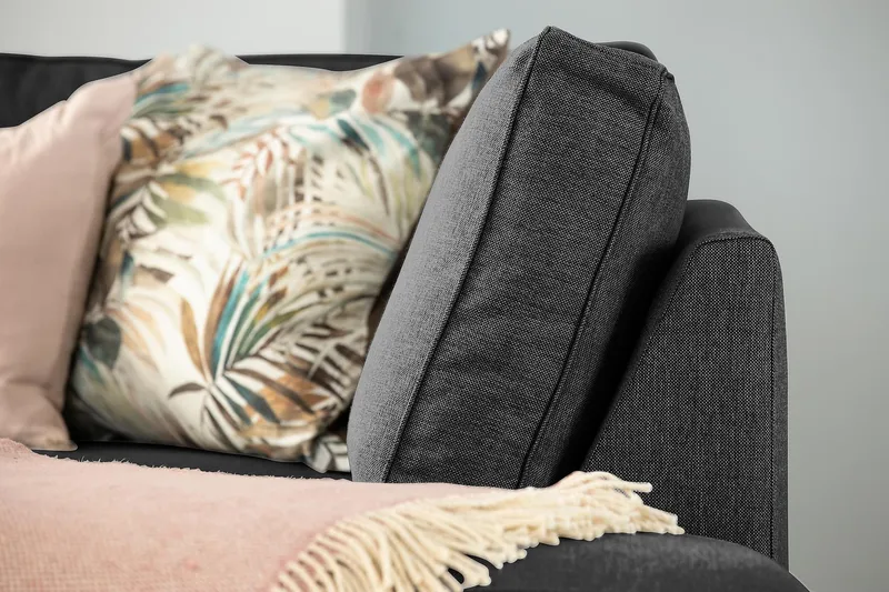 Optus 5-seters Vendbar U-formet Hjørnesofa med Divan i Stoff - Mørk grå - Møbler - Sofaer - Hjørnesofa - Hjørnesofa med divan