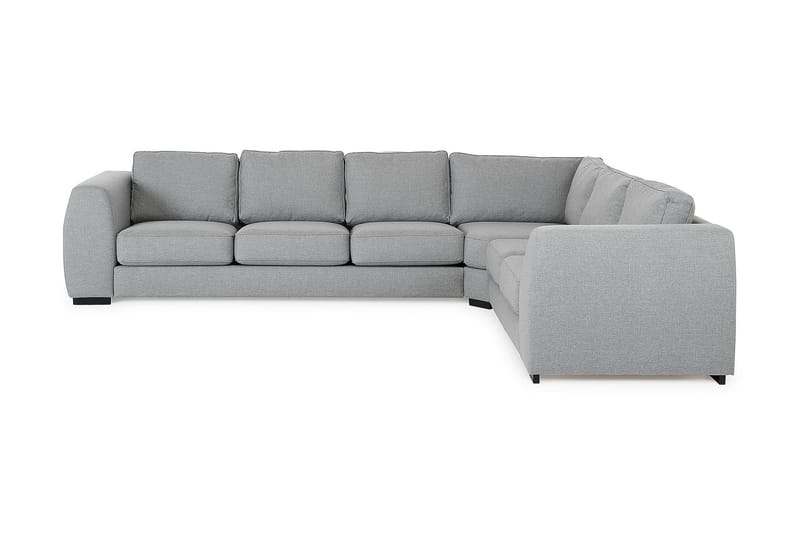 Optus 5-seters Venstrevendt L-formet Hjørnesofa i Stoff, Lys grå