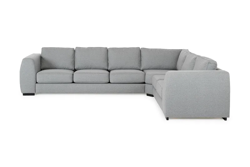 Optus 5-seters Venstrevendt L-formet Hjørnesofa i Stoff - Lys grå - Møbler - Sofaer - Hjørnesofa