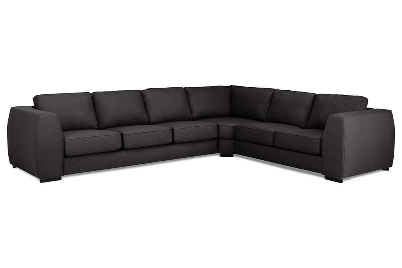 Optus 5-seters Venstrevendt L-formet Hjørnesofa i Stoff - Mørk grå - Møbler - Sofaer - Hjørnesofa