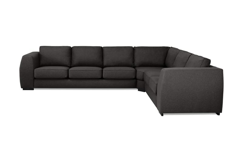 Optus 5-seters Venstrevendt L-formet Hjørnesofa i Stoff - Mørk grå - Møbler - Sofaer - Hjørnesofa