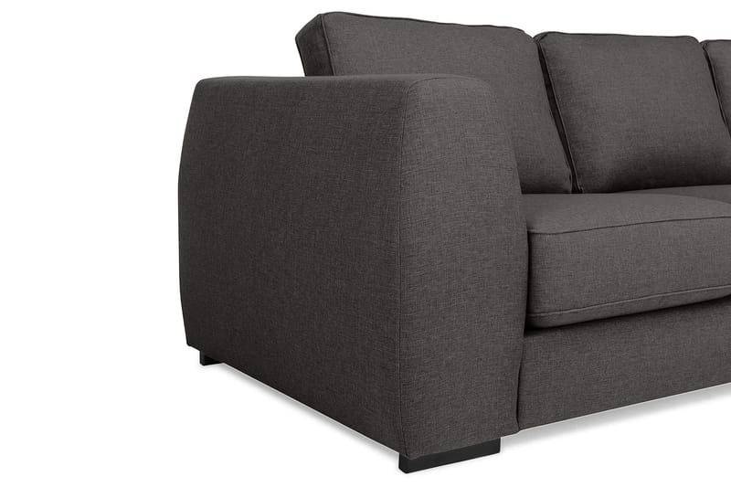Optus 5-seters Venstrevendt L-formet Hjørnesofa i Stoff - Mørk grå - Møbler - Sofaer - Hjørnesofa
