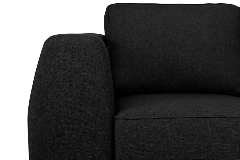 Optus 5-seters Venstrevendt L-formet Hjørnesofa i Stoff - Svart - Møbler - Sofaer - Hjørnesofa