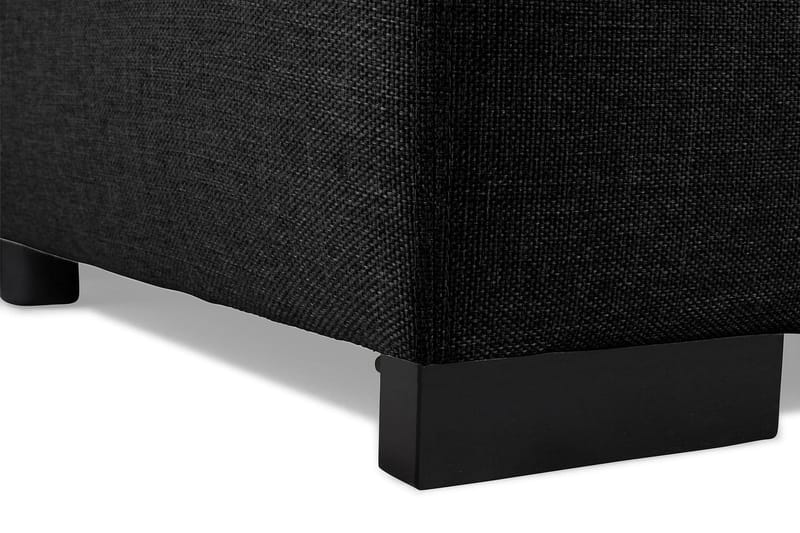 Optus 5-seters Venstrevendt L-formet Hjørnesofa i Stoff - Svart - Møbler - Sofaer - Hjørnesofa