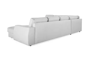 Optus Lyx 5-seters Høyrevendt U-formet Hjørnesofa med Divan i Stoff - Grå - Møbler - Sofaer - Hjørnesofa - Hjørnesofa med divan