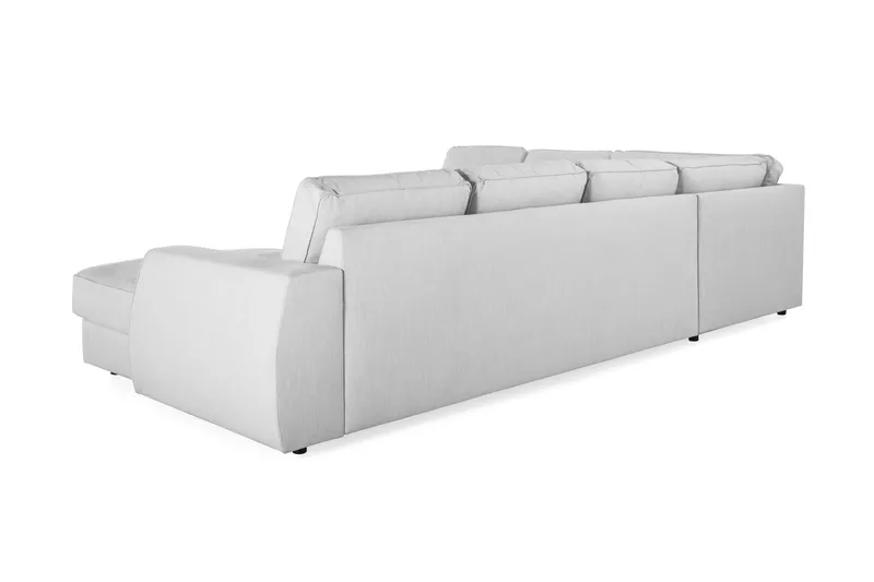 Optus Lyx 5-seters Høyrevendt U-formet Hjørnesofa med Divan i Stoff - Grå - Møbler - Sofaer - Hjørnesofa - Hjørnesofa med divan