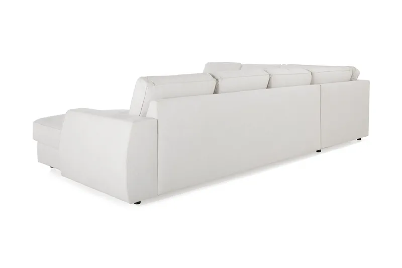 Optus Lyx 5-seters Høyrevendt U-formet Hjørnesofa med Divan i Stoff - Lys grå - Møbler - Sofaer - Hjørnesofa - Hjørnesofa med divan