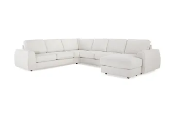 Optus Lyx 5-seters Høyrevendt U-formet Hjørnesofa med Divan i Stoff - Lys grå - Møbler - Sofaer - Hjørnesofa - Hjørnesofa med divan