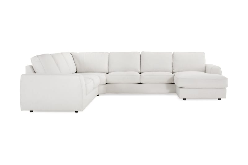 Optus Lyx 5-seters Høyrevendt U-formet Hjørnesofa med Divan i Stoff - Lys grå - Møbler - Sofaer - Hjørnesofa - Hjørnesofa med divan