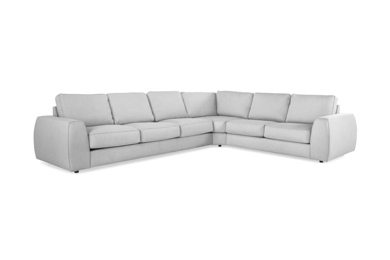 Optus Lyx 5-seters Vendbar L-formet Hjørnesofa i Stoff - Grå - Møbler - Sofaer - Hjørnesofa