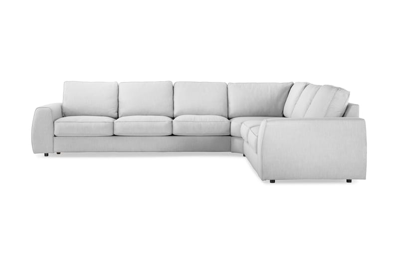 Optus Lyx 5-seters Vendbar L-formet Hjørnesofa i Stoff - Grå - Møbler - Sofaer - Hjørnesofa
