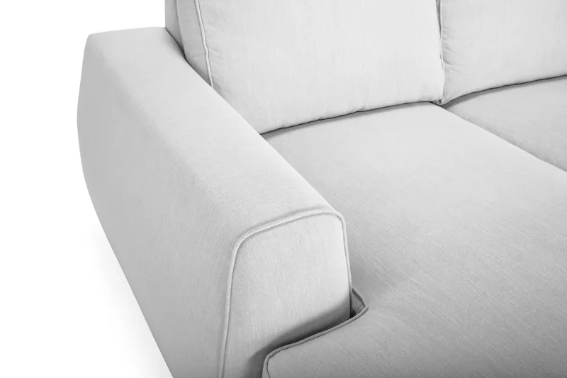 Optus Lyx 5-seters Vendbar L-formet Hjørnesofa i Stoff - Grå - Møbler - Sofaer - Hjørnesofa