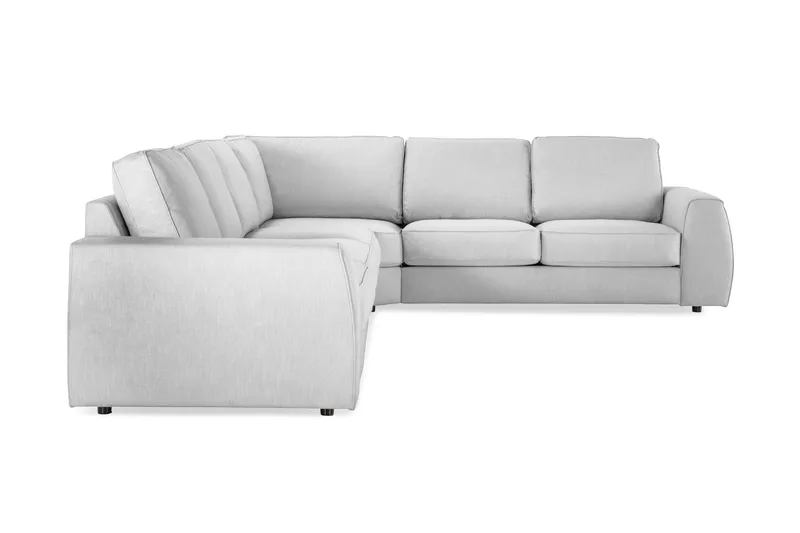 Optus Lyx 5-seters Vendbar L-formet Hjørnesofa i Stoff - Grå - Møbler - Sofaer - Hjørnesofa