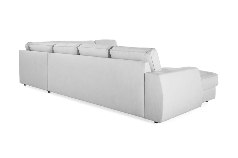 Optus Lyx 5-seters Venstrevendt U-formet Hjørnesofa med Divan i Stoff - Grå - Møbler - Sofaer - Hjørnesofa - Hjørnesofa med divan