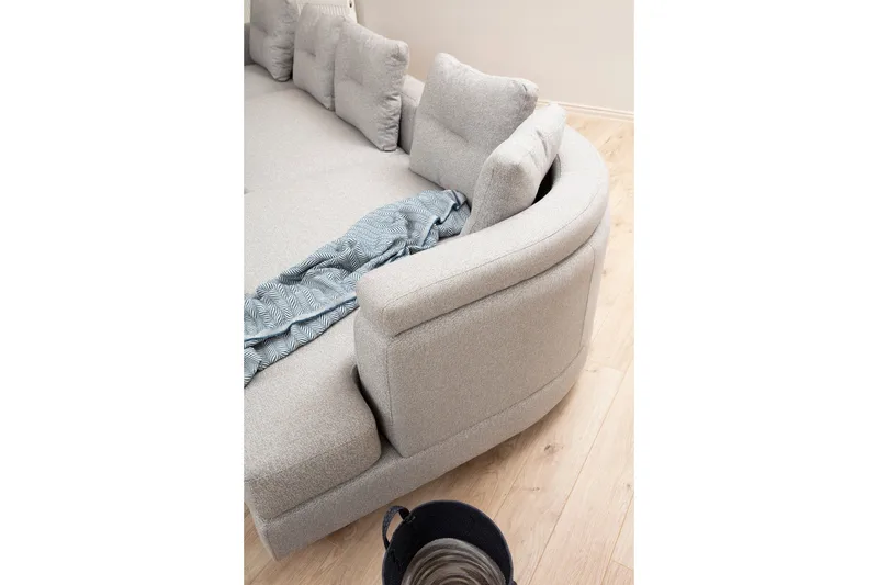 Pavdova Hjørnesofa 4-seter - Lysegrå - Møbler - Sofaer - U-sofa