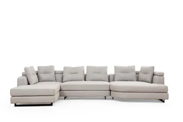Pavdova Hjørnesofa 4-seter - Lysegrå - Møbler - Sofaer - U-sofa