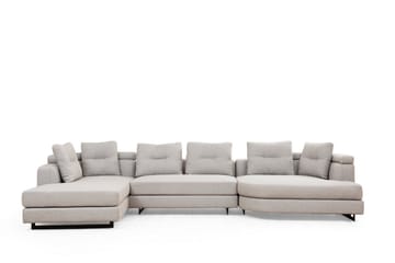 Pavdova Hjørnesofa 4-seter - Lysegrå - Møbler - Sofaer - Hjørnesofa