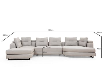 Pavdova Hjørnesofa 4-seter - Lysegrå - Møbler - Sofaer - Hjørnesofa