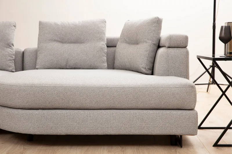 Pavdova Hjørnesofa 4-seter - Lysegrå - Møbler - Sofaer - U-sofa
