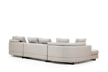 Pavdova Hjørnesofa 4-seter - Lysegrå - Møbler - Sofaer - U-sofa
