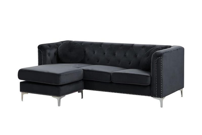 Porman Hjørnesofa Høyre - Svart - Møbler - Sofaer - Hjørnesofa
