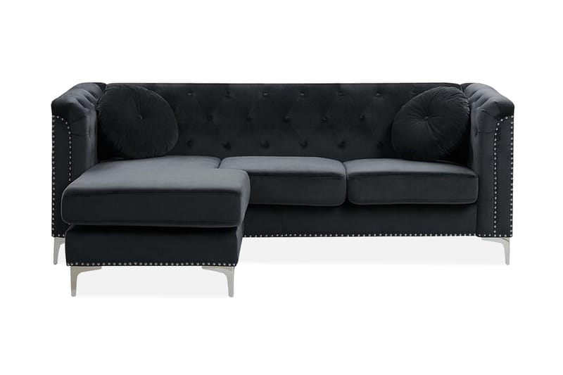 Porman Hjørnesofa Høyre - Svart - Møbler - Sofaer - Hjørnesofa