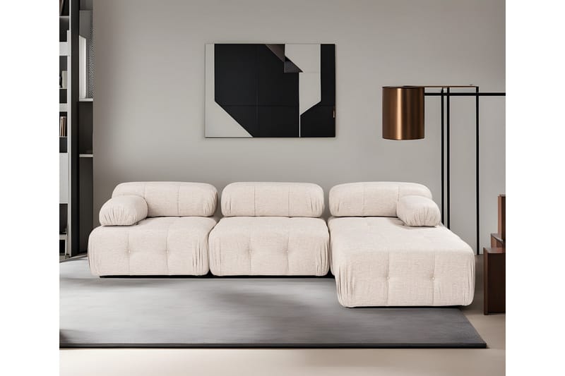 Reverto Hjørnesofa 3-seter - Lyse brun - Møbler - Sofaer - Sofa med sjeselong