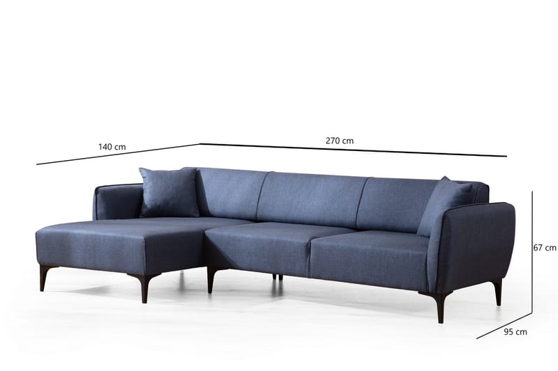 Rossland Divansofa 3-seters - Blå - Møbler - Sofaer - Hjørnesofa