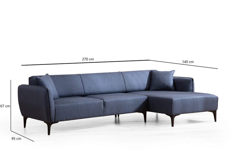 Rossland Divansofa 3-seters - Blå - Møbler - Sofaer - Hjørnesofa