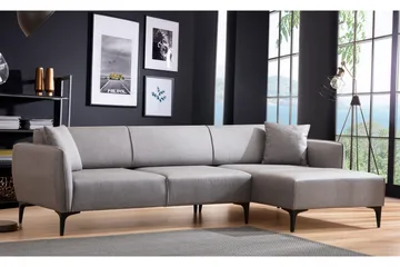Rossland Divansofa 3-seters - Grå - Møbler - Sofaer - Sofa med sjeselong