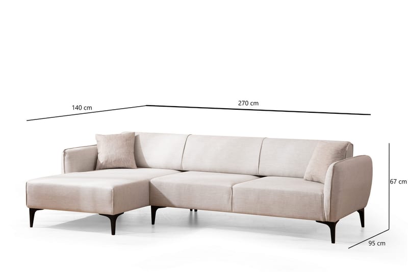 Rossland Divansofa 3-seters - Hvit - Møbler - Sofaer - Hjørnesofa